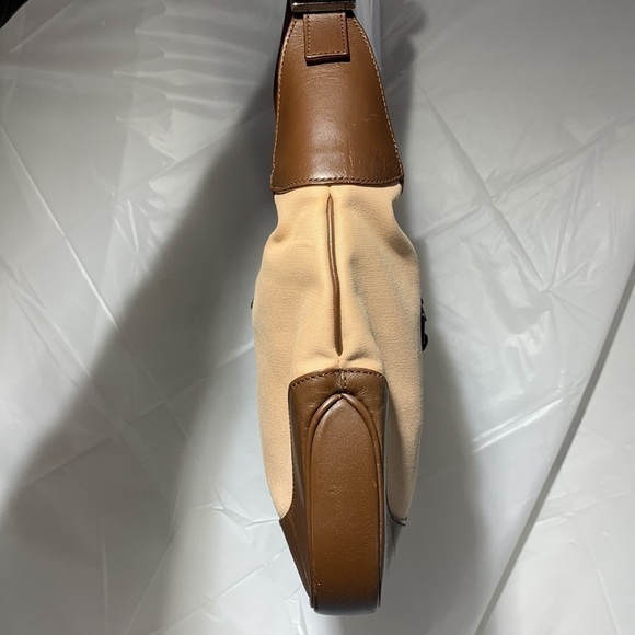 Gucci Vintage Blush Canvas & Brown Leather Jackie Leather & Canvas Shoulder Bag - Picture 7 of 15